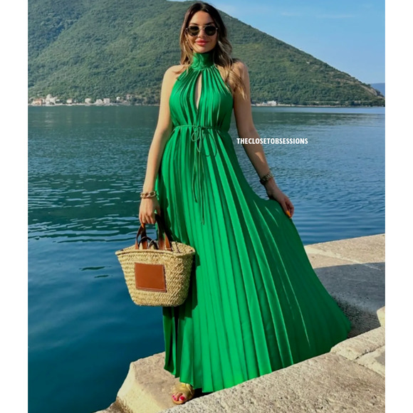 RARE!!! MANGO BLOGGER FAVE!!! Halter Midi Dress NWT - Picture 10 of 16